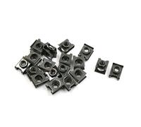 Clip en U SOURCING MAP 20pcs Clip pour Vis Écrou M6 x 1 Métal Type-U Clip pour plaque d'immatriculation moto Bronzé