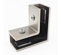 Clip en verre pour porte de douche, pince de porte de douche en verre trempé, canal à angle bilatéral de 90 degrés, connecteur en verre pour 0,6 cm à 1,27 cm d'épaisseur
