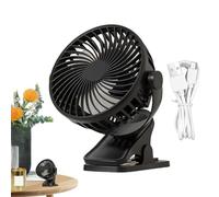 Clip Fan For Bed, Table Stroller with USB Charging Mini - Multifunctional Rechargeable With Clip, Small Car Seats, Travel, Stroller, Bedroom