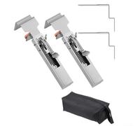 Clip Fixation Tiroir pour bois 15-50mm Double Couche Clip Fixation | Acier inoxydable , mâchoires 2mm épaisses, largeur réglable 15-50mm, pour bois et panneaux