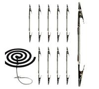 Clip flexible - Étiquette de serrage multi-usages, support de tuyau long | Porte-rinçage à double bras avec poignée portable, 10 pièces de rangement pour étiquetage de cartes postales en plein air et