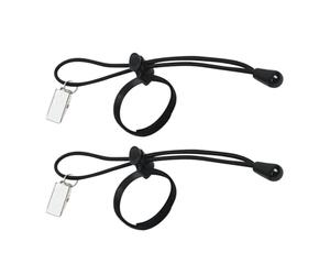 Clip for Backdrop - 2 Pieces with Stretchy Cords | 20cm Zinc Alloy Elastic Tablecloth Fixing Tool | Wide Leg Pants Tightener F́Or Beach Commuting Dating Home Travel Trouser Ļeg Accessory Set