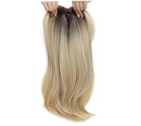 Clip in Bangs 18 pouces naturel ombré brun blond incurvé Clip Bangs respirant réaliste léger usage quotidien frange cheveux humains Toppers pour les femmes..