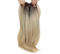 Clip in Bangs 18 pouces naturel ombré brun blond incurvé Clip Bangs respirant réaliste léger usage quotidien frange cheveux humains Toppers pour les femmes..