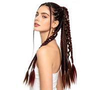 Clip in Braid HaBraid Hairir Extensions Boho Handmade Dreadlocks Hairpieces | Clip In Dreadlock Extensions for Daily Date Costume Party Festival Raves Renfaire Cosplay Beach