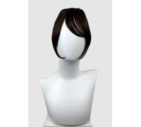 Clip in fringe hairpiece/clip-in curtain bangs, with long, face framing wisps: Sabrina dark chocolate brown #6