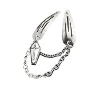 Clip latéral rouge rétro cool noir et blanc amour petite épingle à cheveux clip roman gothique chauve-souris guitare barrettes pour filles