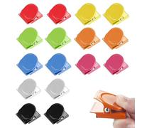 Clip magnetica, 16 Pezzi clip di Metallo Magnetico Multicolore, Clips Magnetiche per Frigorifero, Clips Magnetica Rotonda, Lavagna Magneti del Frigorifero Nota, Per Cucina,Casa, Ufficio