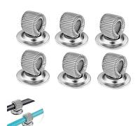 Clip Magnétique, 6 Pcs Porte-stylo Unique en Métal Organisateur de Stylo Porte Clip de Porte-stylo en Acier Inoxydable Support de Stylo Organisateur de Stylo Porte Clip avec Boucle à Ressort Réglable