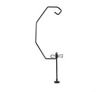 Clip magnétique pour lampe de camping, support de lampe en fer pour poteau de tente, support de suspension portable pour randonnée en plein air, noir