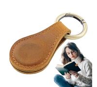 Clip magnétique pour livre - Marque-page portable en cuir de vache, avec porte-clés, support de page solide en cuir de vache, résistant à la décoloration, facile à utiliser | Accessoire pour étudiants