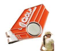 Clip marqueur de balle pour chapeau de golf - Clip pratique et amusant en métal pour chapeau de golf, badge décoratif laqué unique, accessoires de golf pour les amateurs de golf