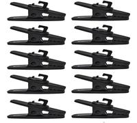 Clip noir pour casque d'écoute en 10 pièces, clip pour casque d'écoute avec câble pivotant à 360 degrés, convient à la plupart des casques d'écoute Monster, Sony, Sennheiser et Plantronics.