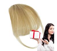 Clip On Bangs Cheveux Humains - Frange Française de Couleur Naturelle | Postiches à franges, extensions de cheveux élégantes adaptées aux filles, remplacement quotidien pour femmes | Vraie pince à che