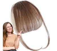 Clip On Bangs Cheveux Humains - Frange Française de Couleur Naturelle | Postiches à franges, extensions de cheveux élégantes adaptées aux filles, remplacement quotidien pour femmes | Vraie pince à che