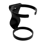 Clip on Cup Holder, Portable Insert Drink Holder for Beach Bags and Daily Use Features a Multipurpose Clip for a Firm Grip on Various Bags (Black)