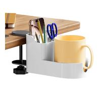 Clip on Drink Holder, Desk Mug Organizer, Non Slip Cup Holders Beverage Mount for Table Edge Or Armrest, Dining Room, Restaurant, School, Dormitory, Home, Bedroom, 5.71x3.54x1.38 inches