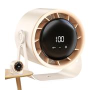 Clip On Fan - Pro | Turbine Blower - Ventilateur À Clip Haute Vitesse 100 Vitesses Écran Numérique 4000mah Rechargeable Souffleur D'Air Pour Bibliothèque Et Bureau Haute Performance | 2026 Pro