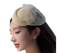 Clip on Fascinateur avec fleur en dentelle pour cocktails réunion quotidienne élégante coiffe cocktail