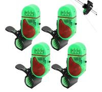 Clip-On Fishing Bite Alarm with LED Light, 2025 New Smart Electronic Fishing Bells for Rods, Upgrade Sensitive Sound Tip-Up Fish Alarms for Day & Night Fishing(4pcs)