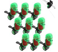 Clip-On Fishing Bite Alarm with LED Light, 2025 New Smart Electronic Fishing Bells for Rods, Upgrade Sensitive Sound Tip-Up Fish Alarms for Day & Night Fishing(9pcs)