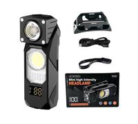 Clip On Headlamp Waterproof Multi-Source Handheld Hat Brim Light
