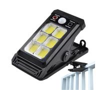Clip On Solar Lights | 360°Rotatable Motion Sensor Outdoor Light | Waterproof LED Vertically Adjustable Lightnning for Courtyards Backyard Pathway Terrace Balcony Landscaping Porch Patio Lawn