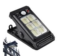 Clip On Solar Lights | 360°Rotatable Motion Sensor Outdoor Light | Waterproof LED Vertically Adjustable Lightnning for Courtyards Backyard Pathway Terrace Balcony Landscaping Porch Patio Lawn