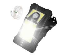 Clip On Solar Lights Outdoor - Motion Sensor Security Light For Fence, USB Charging IP65 Porch & Patio Lights, Waterproof 3 Light Modes Security Lighting For Outdoor, Pathways, Fence, Outside