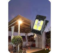 Clip On Solar Lights Outdoor with Motion Sensor - 3 Lighting Modes & Color Temps, Solar Powered Fence Lights Waterproof for Chain Link Fence , Deck, Patio (COB Style,1Pcs)