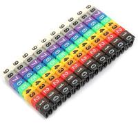 Clip-on String Marquage Tube Fil Numéro Numérique Fil Coloré Câble Marqueur Étiquette Tube Ensemble(100PCS KCM-2.5mm²)