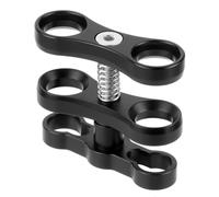 Clip papillon à tête sphérique en aluminium CNC 1 ", support adaptateur de bras de lumière de plongée pour caméra Gopro DJI Action SLR sous l'eau