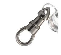 Clip pivotant, fermoir rotatif, mousquetons pivotants multifonctionnels avec porte-clés, boucle de crochet en métal, anneaux porte-clés pour travaux manuels