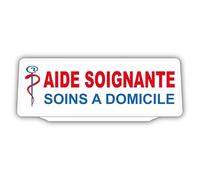 Clip Plaque Pare-Soleil Aide Soignante Soins à Domicile Rétro-Réfléchissant