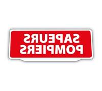 Clip Plaque Pare-Soleil Sapeurs Pompiers Rétro-Réfléchissant Miroir