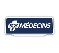 Clip Plaque Pare-Soleil SOS Médecins Rétro-Réfléchissant