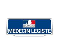 Clip Plaque Pare-Soleil Voiture Médecin Légiste Rétro-Réfléchissant