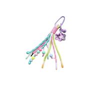 Clip porte-clés mousqueton ABS avec pendentif de en cordon, D