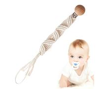 Clip Porte-sucette Boho - Attaches Flexibles Coton, Corde Tressée Durable | Matériau Sûr Léger, Design Pratique Mignon, Installation Facile | Attache Pour Bébés Tout-petits Garçons Filles Sucette Boute