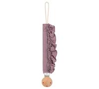 Clip porte-sucette chaîne de mamelon sécurisée pour anneau de dentition jouet et sucette conception de perles en bois anneau de dentition en coton porte-sucette pour bébé Anti perte