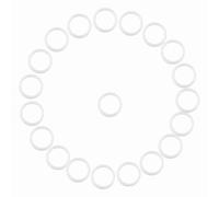 Clip porte-sucette pour bébé, 20 pièces, anneaux toriques sûrs en Silicone, Clips de chaîne de sucette factice, support adaptateur pour bébé (Blanc)