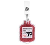 Clip pour Badge D'employé Rétractable Acrylique Rouge, Portable