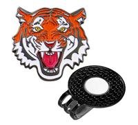 Clip pour chapeau marqueur de golf, clip pour chapeau marqueur de balle | Support pour balles de golf Design tigre élégant Supports magnétiques pour balles de mer