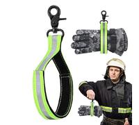 Clip pour gants de pompier - Sangle de sauvetage d'urgence, sangle en nylon réfléchissant, pince crocodile robuste | Accessoire d'équipement de participation pour équipement de sécurité de lutte contr