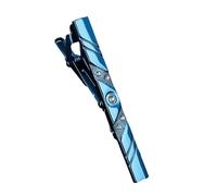 Clip pour hommes luxueux incrustations de diamants en alliage fermoir à cravate barre de cravate pinces à pincer boucle bleue en laiton pour pince de barre de cravate d ' affaires de mariage