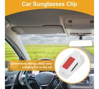 Clip Pour Lunettes De Soleil Universel Pour Voiture Porte-Lunettes ABS/Métal Blanc/Rouge 7.1x3.3cm 1 Pc