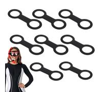 Clip pour Masque de Plongée - Double Anneau Flexible à Dégagement Rapide - Fixe-Tuba pour Masque de plongée - pour Plongeurs, Nageurs, Vacanciers à la Plage, Activités Aquatiques et Parcs Aquatiques