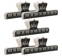 Clip pour Partition Musicale Noir en Abs, Lot de 5