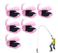 Clip pour Porte-Canne Lot de 6 Accessibles Réutilisables Antidérapables | Attaches de Canne à Pêche Pour Vacances Anniversaire Rivière Lac Eau Peu Profonde Jig Traîne Lancer