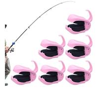 Clip pour Porte-Canne Lot de 6 Accessibles Réutilisables Antidérapables | Ligatures pour Canne Pour Vacances Anniversaire Rivière Lac Eau Peu Profonde Jig Traîne Lancer